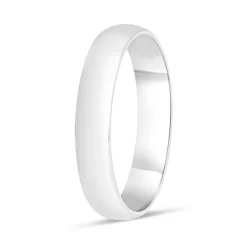 9ct White Gold 4mm Gents Wedding Ring