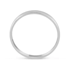 9ct White Gold 2.5mm Plain Flat 2.5mm Wedding Ring