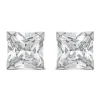 9ct White Gold 8MM Princess Cut Cubic Zirconia Stud Earrings