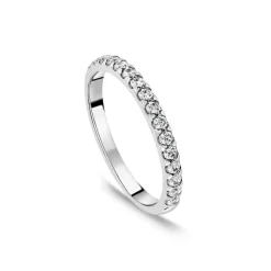 18ct White Gold 2mm Round Triangle Claw 0.25ct Diamond Ring