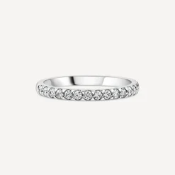 18ct White Gold 2mm Round Triangle Claw 0.25ct Diamond Ring