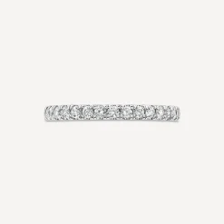 18ct White Gold 2mm Split Claw 0.25ct Diamond Wedding Ring