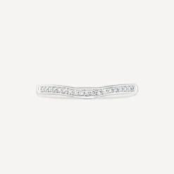 18ct White Gold Northern Star 0.08ct Claw Set Wedding Ring