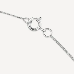 9ct White Gold Oval Shaped Diamond Cluster Pendant