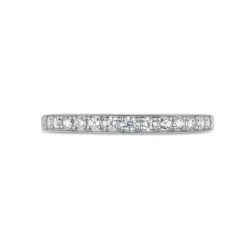 9ct White Gold Pav&eacute; Set Cubic Zirconia Eternity Ring