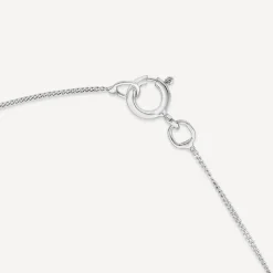 9ct White Gold Pear Sapphire & Diamond Top Pendant