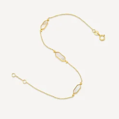 9ct White Gold Pearls & Beads Two Strands Bracelet