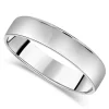9ct White Gold Plain Men's 5mm Wedding Ring