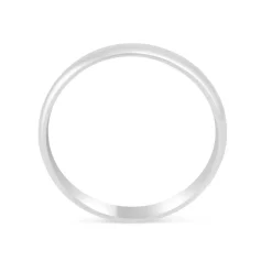9ct white Gold Polished 3mm D Shape Wedding Ring