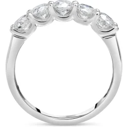 18ct White Gold Ring With 5 Round Cut Diamonds