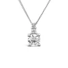 9ct White Gold Round Cubic Zirconia Top Pendant