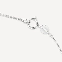 9ct White Gold Sky Blue Topaz Cushion Pendant