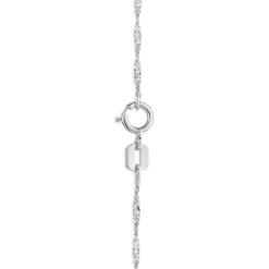 9ct White Gold Sparkle 18' Sing Chain Necklace
