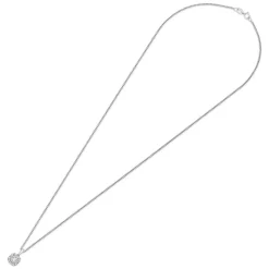 9ct White Gold Square 0.16ct Diamond Illusion Halo Pendant