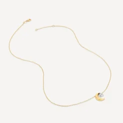 9ct Yellow And White Gold Moon And Star Pendant
