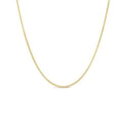 9ct Yellow Gold 20 inch Flat Curbed Chain Necklet