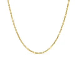 9ct Yellow Gold 18 inch Flat Curbed Chain Necklace