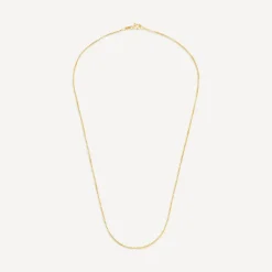 9ct Yellow Gold 20 inch Flat Curbed Chain Necklet
