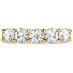 18ct Yellow Gold 5 Round Cut Diamond Stones 0.92ct Ring