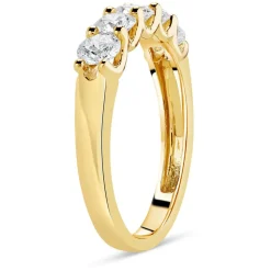 18ct Yellow Gold 5 Round Cut Diamond Stones 0.92ct Ring