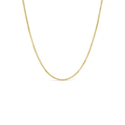 9ct Yellow Gold 16' Shiny Diamond Cut Chain Necklet