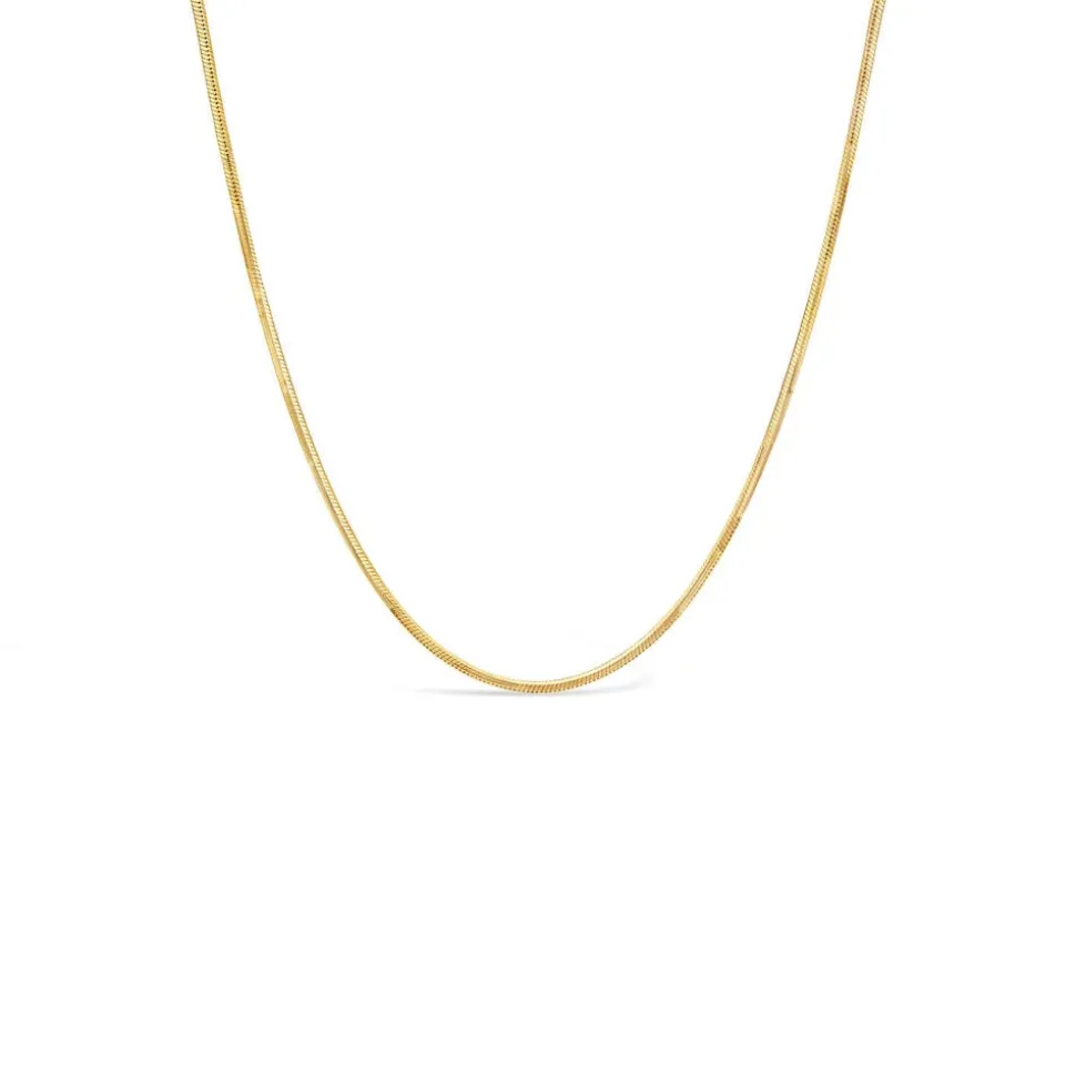 9ct Yellow Gold 16' Shiny Diamond Cut Chain Necklet