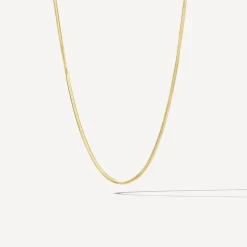 9ct Yellow Gold 16' Shiny Diamond Cut Chain Necklet