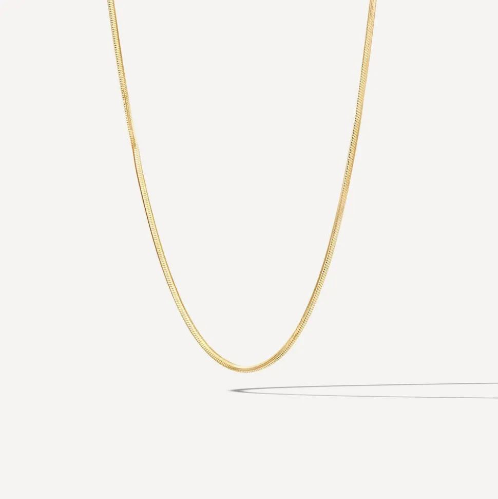 9ct Yellow Gold 16' Shiny Diamond Cut Chain Necklet