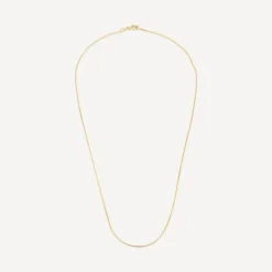 9ct Yellow Gold 18' Shiny Diamond Cut Chain Necklet