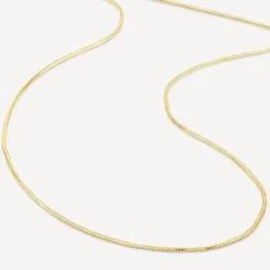 9ct Yellow Gold 18' Shiny Diamond Cut Chain Necklet