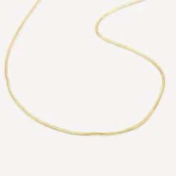 9ct Yellow Gold 16' Shiny Diamond Cut Chain Necklet