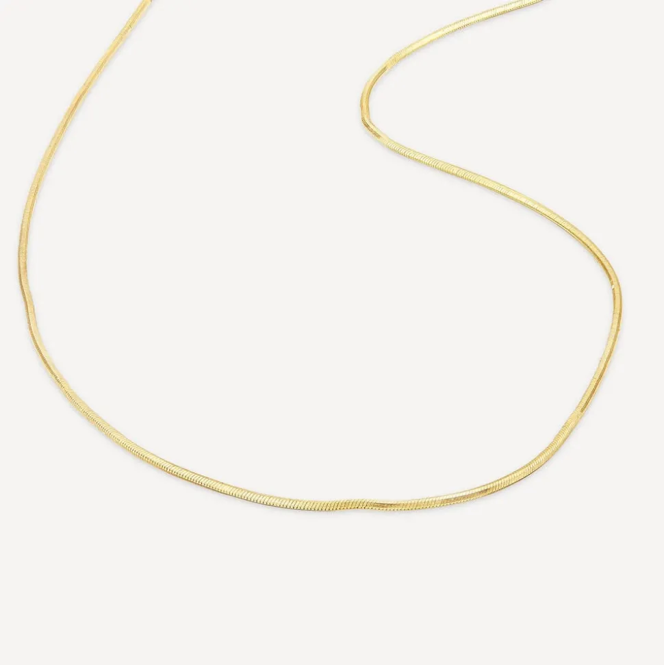 9ct Yellow Gold 16' Shiny Diamond Cut Chain Necklet