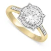 9ct Yellow Gold & Cubic Zirconia Fancy Cluster Dress Ring
