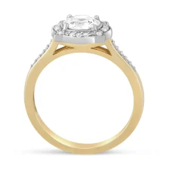 9ct Yellow Gold & Cubic Zirconia Fancy Cluster Dress Ring