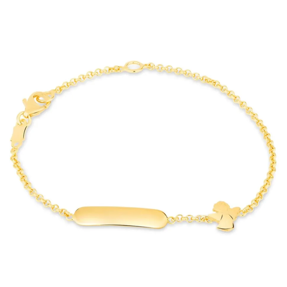 9ct Yellow Gold Angel ID Children's Bracelet