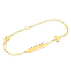 9ct Yellow Gold Angel ID Children's Bracelet