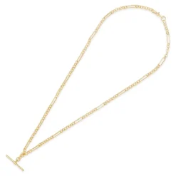 9ct Yellow Gold Belcher Albert T-Bar Necklet