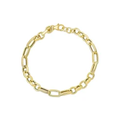 9ct Yellow Gold Belcher Curbed Link Bracelet