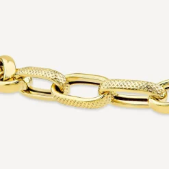9ct Yellow Gold Belcher Curbed Link Bracelet
