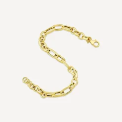 9ct Yellow Gold Belcher Curbed Link Bracelet