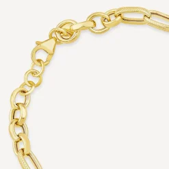 9ct Yellow Gold Belcher Curbed Link Bracelet