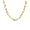 9ct Yellow Gold Bevelled Marine Chain Bracelet