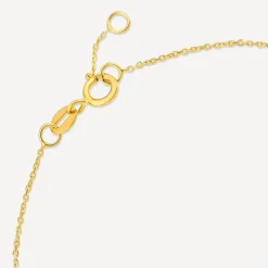 9ct Yellow Gold Black Enamel Beads & Oblong Oval Bracelet