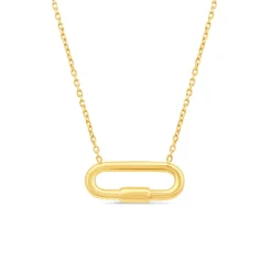 9ct Yellow Gold Carabiner Pendant