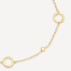 9ct Yellow Gold Circle & Bead Bracelet