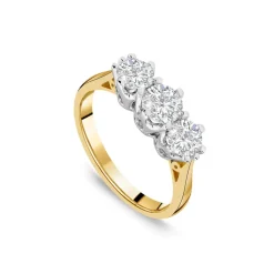 18ct Yellow Gold 1.25ct 3 Stone Diamond Ring