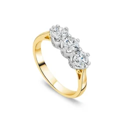 18ct Yellow Gold 1ct 3 Stone Diamond Ring