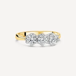 18ct Yellow Gold 1ct 3 Stone Diamond Ring