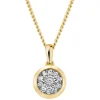 9ct Yellow Gold 0.15ct Diamond Illusion Rubover Pendant