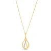 9ct Yellow Gold 0.04ct Diamond Four Strand and Open Sphere Pendant